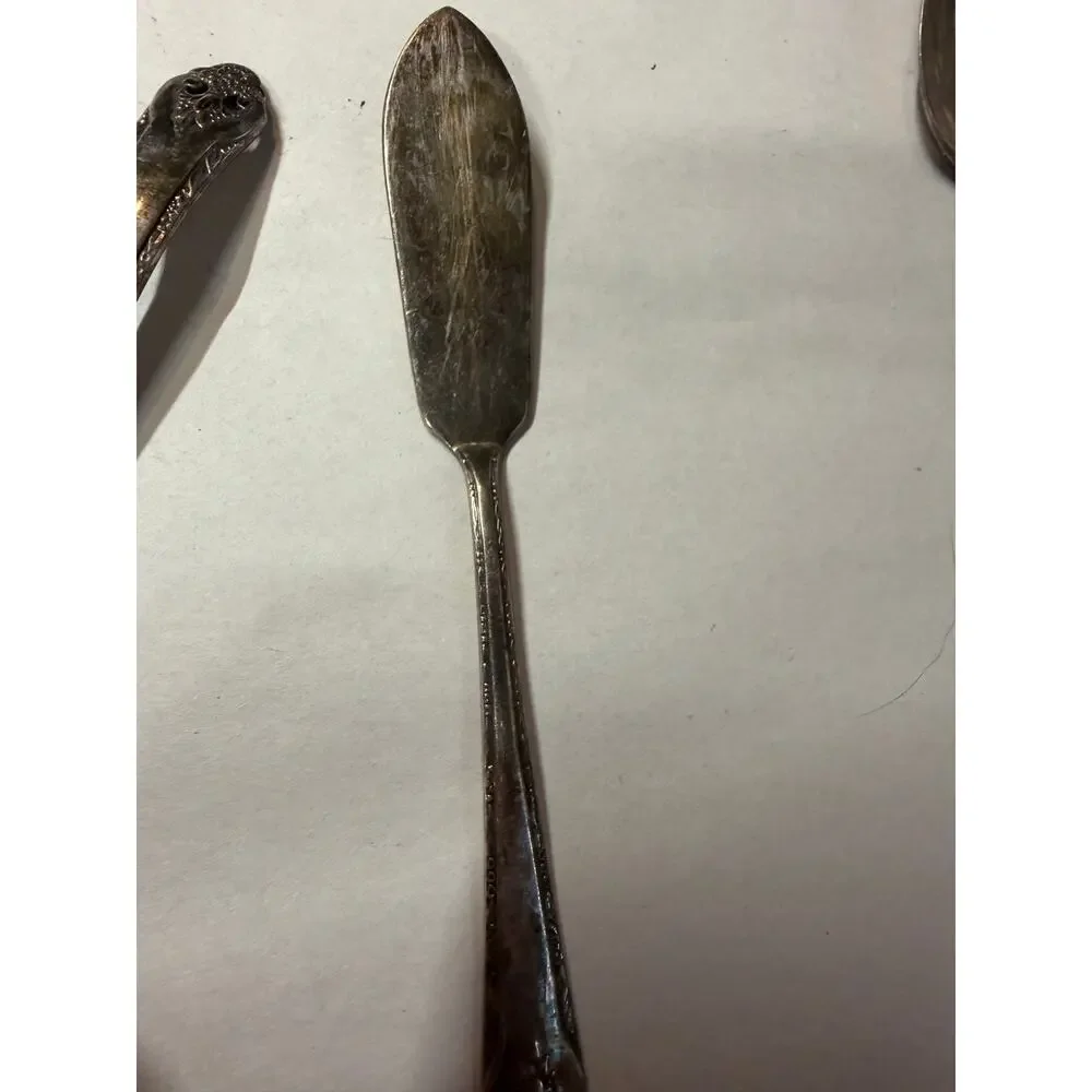 Holmes & Edwards Lovely Lady 1937 Silverplate 4 Pc Serving Set Ladle Spoons